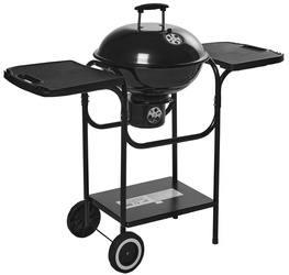 GRILL WĘGLOWY KULISTY Z PLASTIKOWYMI BOCZNYMI PÓŁKAMI śr. 46 cm - 19426P